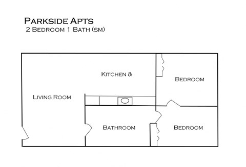 Northgate Crossing Apartments 2 bedroom floor plan, St. Paul, Minnesota